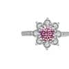 Sterling Silver 925 Moissanite Ring Female Flower Diamond