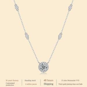 925 Silver Dot Starlight Pendant Fashion Clavicle Chain Does Not Fade