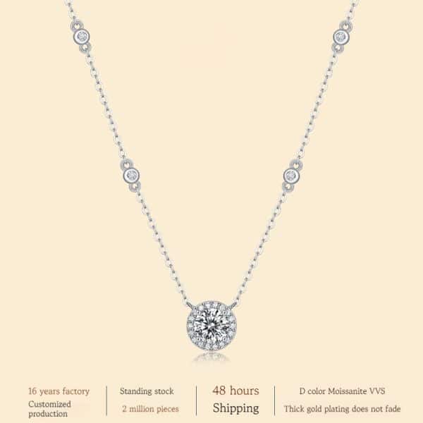 925 Silver Dot Starlight Pendant Fashion Clavicle Chain Does Not Fade