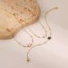 French Elegant Square Zircon Minimalist Titanium Steel Bracelet Does Not Fade