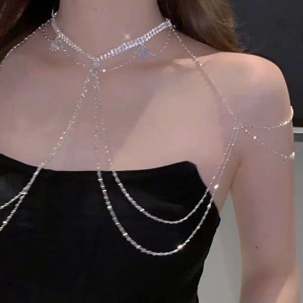 Pure Desire Super Shiny Crystal Pendant Necklace Light Luxury Minority