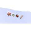 Zircon Earrings 4-piece Set Exquisite And Cute