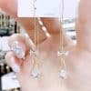 Tassel Earrings Long Water Drop Zircon
