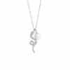 White Gold Color Rose Gold Necklace