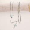 Stainless Steel Cross Pendant Necklace Sweater Chain Necklace