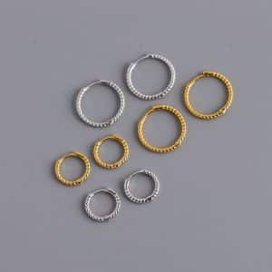 Geometric Ring Circle Twist Ear Buckle Earrings Women