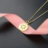 Sun Fire Round Clavicle Chain Necklace Female S925 Sterling Silver