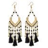 Bohemian Hollow Drop Oil Bead Long Earrings