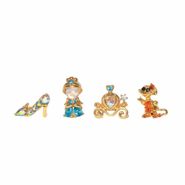 Women's Niche Zircon Earrings Four-piece Set
