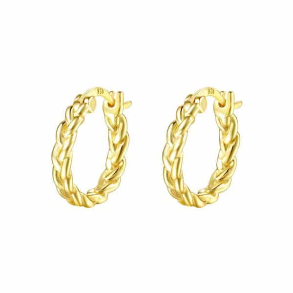Golden Geometric Cold Wind Small Circle Ring