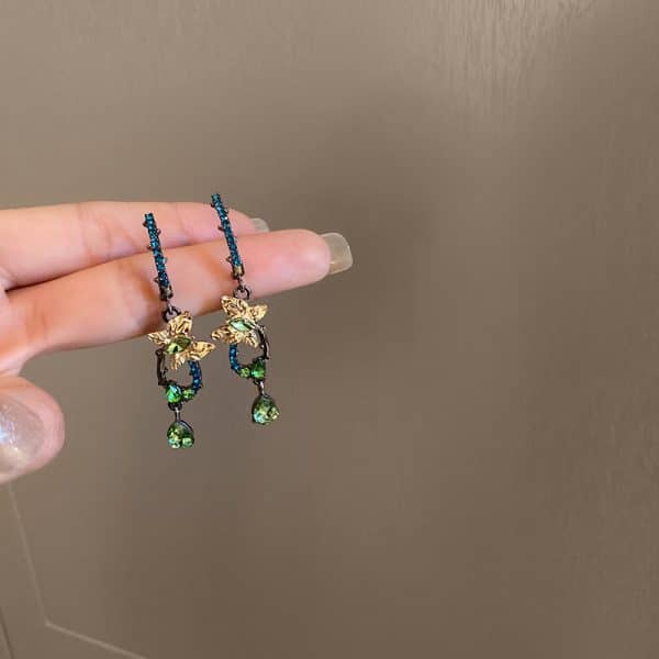 Water Drop Bow Earrings Fashion Earrings