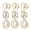 Korean Retro Earrings Set Fashion Ear Ring 9 Pairs Combination Set Ear Rings