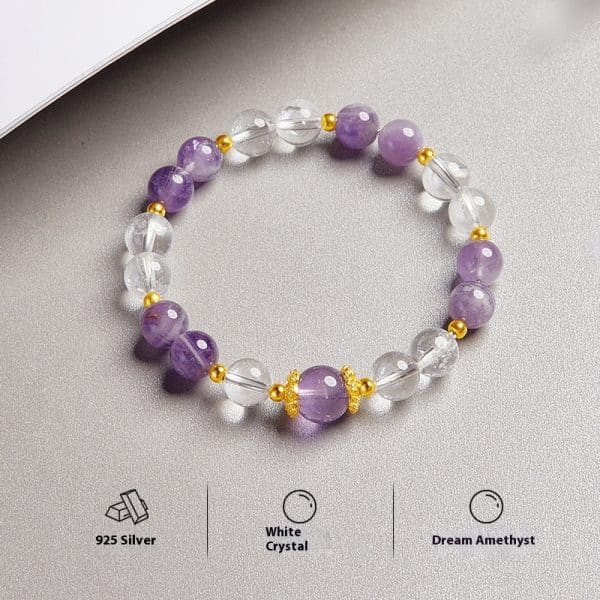 Amethyst Lucky Beads Bracelet For Women