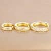 Zircon Circle Earrings Female Niche Exquisite 3-piece Set