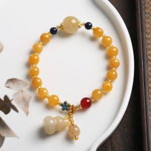 Natural Xinjiang Pumpkin Beads Bracelet Couple Retro Ethnic