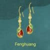 Women's Stylish Water Drop Embellished Zircon Earrings