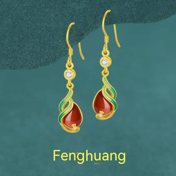 Women's Stylish Water Drop Embellished Zircon Earrings