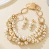 Women's Pearl Necklace High-end Temperament Sweater Chain Magnetic Snap Clavicle Chain