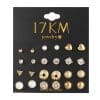 Set Of 9 Pairs Of Earrings With Zircon