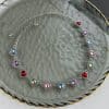 Women's Colorful Diamond-embedded Heart-shaped Clavicle Necklace