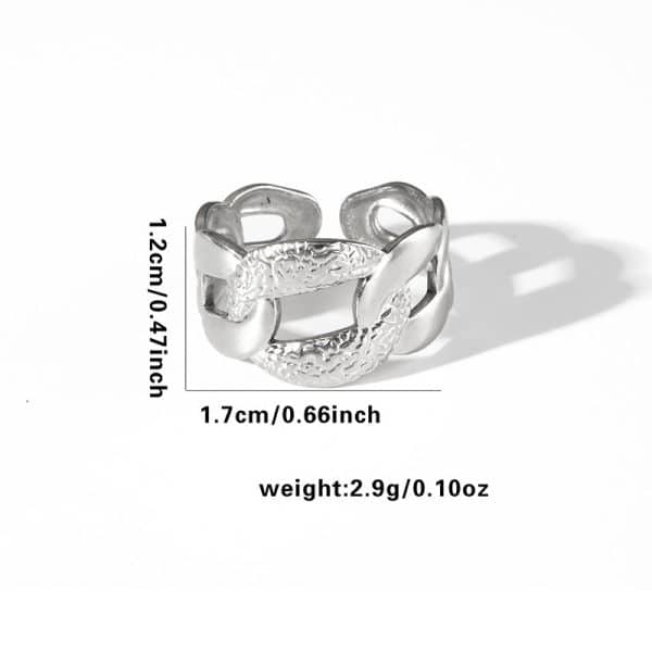 Fashion Personalized New Fishtail Palm Plaid Ring