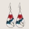 Double Sided Water Drop Dry Flower Earrings