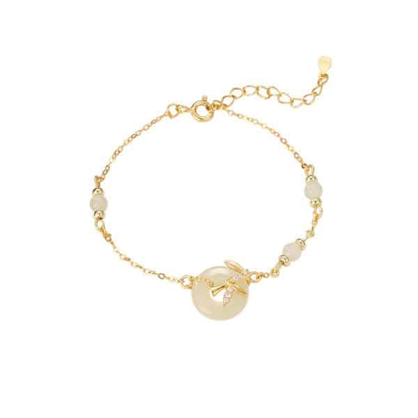 Women's Hetian Jade Safety Buckle Bracelet