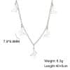 Cut Glossy Butterfly Pendant Clavicle Chain Stainless Steel Necklace