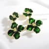 Drop Oil Camellia Earrings Hong Kong Style Retro