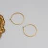 Women's Fashion Circle Alloy Matte Gold Earrings