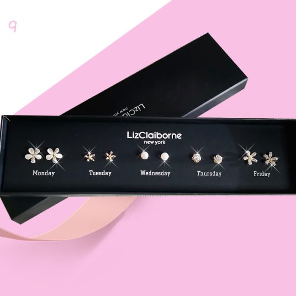 Women's Small And Delicate Multi-Ear Piercing Stud Earrings Combination Set