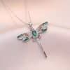 Women's Fashionable Colorful Dragonfly Pendant Necklace