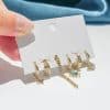 Planet Sun Earring Set Exaggerated Asymmetric