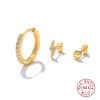 Women's Fashion Twin Sterling Silver Earrings Set