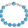 Blue Full Diamond Lotus Bracelet For Men's Hip Hop Dopamine Colored Tennis Chain
