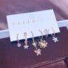 Women's Fashion Exquisite Flower Earring Set