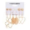 Metal Exaggerated Big Circle Earrings Set