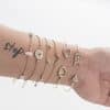 Broken Turquoise V-shaped Bracelet Six-piece Set