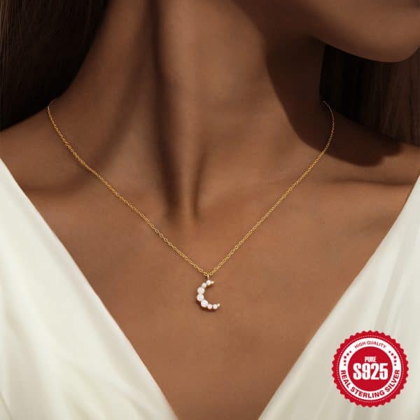 Fashion Moon Necklace Bracelet Earrings Set