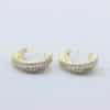 Women's Creative C-shaped Zircon Circle Stud Earrings