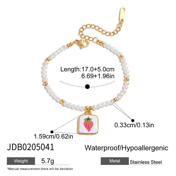 Stainless Steel Pearl Bracelet For Women