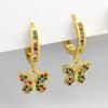 New Fashion Brass Micro Set Zircon Earrings