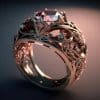 Distressed Round Edge Carved Pattern Creative Ring