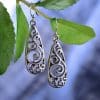 Ethnic Style Water Drop Hollow Pattern Earrings