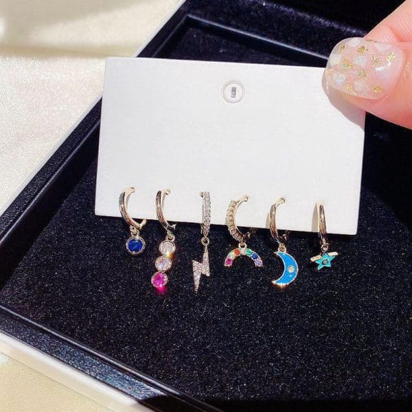 High-end Light Luxury All-match Earrings  New Set
