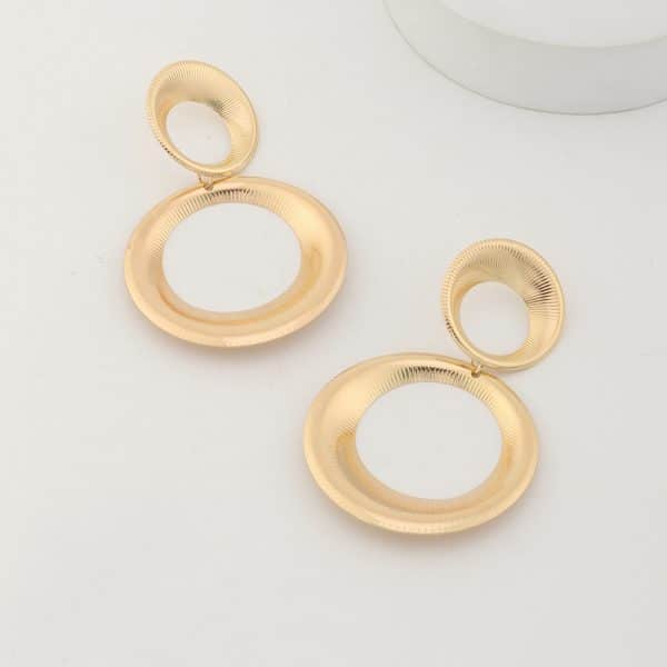 Alloy Plated Water Drop Shaped Eardrops