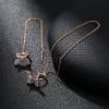 Cross Border Jewelry Personality Copper Micro Set Zircon Butterfly Ear Bone Clip Super Long Personality Tassel Ear Line Earrings