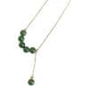 Green Round Beads Smile Jasper Necklace Niche Retro