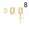 Women's Fashion Irregular Geometric Diamond Earrings Set