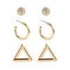 Mix And Match Simple Geometric C-shaped Half Hoop Earrings Set